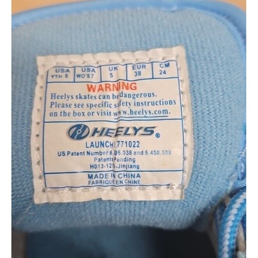 Heelys Launch Blue (771022) Shoes Sneakers Size Youth 6 Womens 7 - Picture 5 of 5